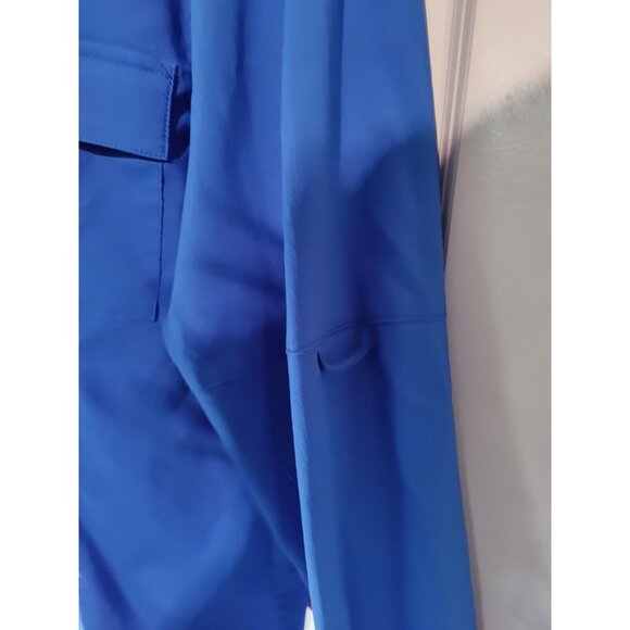 Reel Legends Shirt Women's XL Navy Blue Button Up Fishing Vented Top Pockets - Picture 2 of 9